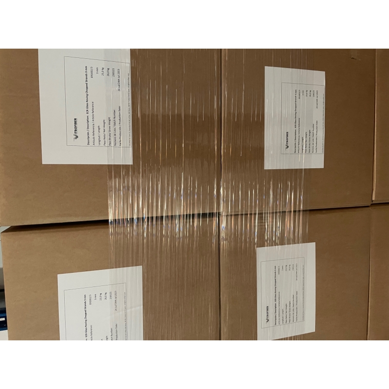 Hilos cortados sueltos de 3 mm, para fabricación de masillas, refuerzo de resinas, cantos, perfiles, hormigones entre otras aplicaciones.